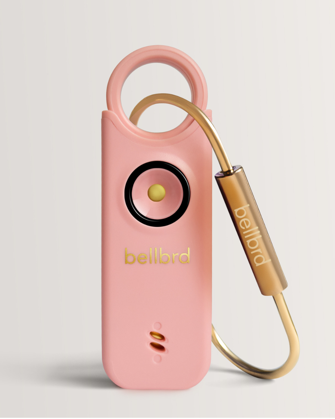 Bellbrd 2-in-1 travel alarm and personal safety device in pink (Candy Floss)