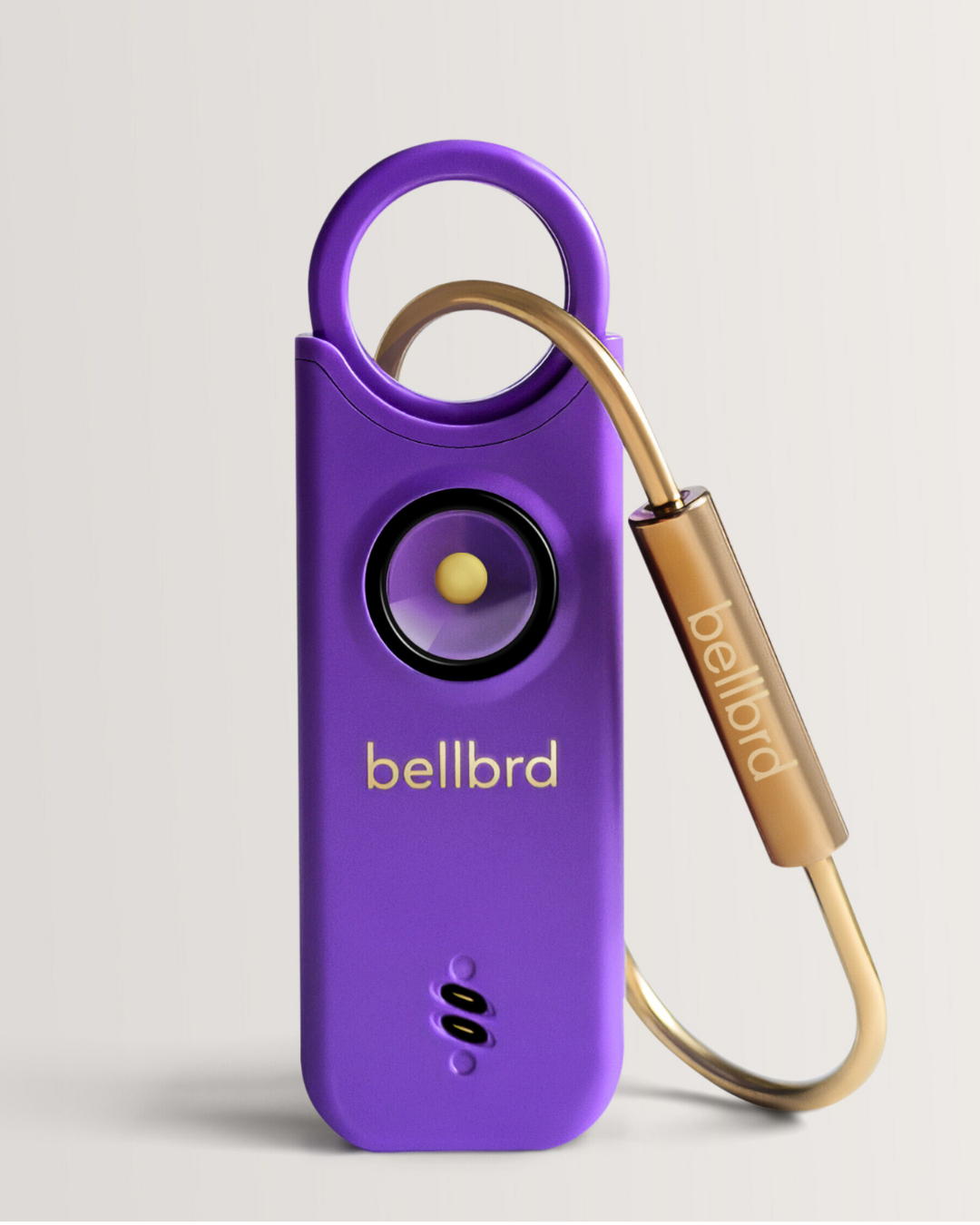 Bellbrd personal alarm for women and door alarm in deep purple
