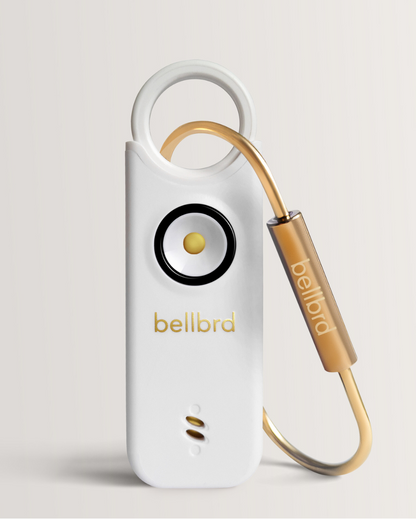 Bellbrd stylish travel alarm and personal safety device in white (Coconut)