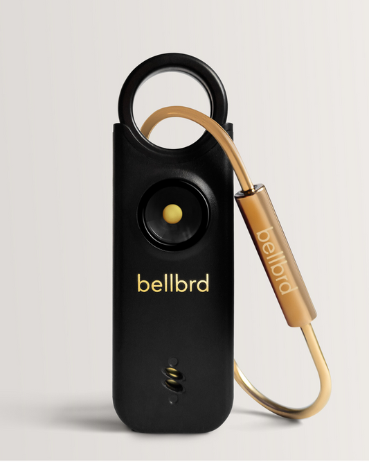 Bellbrd personal safety alarm and travel door alarm in black (Noir)
